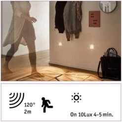 Paulmann Wandeinbauleuchte EBL Set Mit Bewegungssensor 1 X 2,7 W Weiß Eckig -Beleuchtungsgeschäft 935576 2425 7