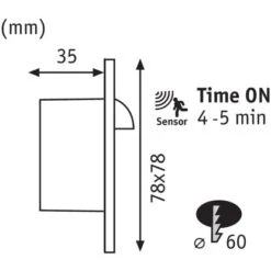 Paulmann Wandeinbauleuchte EBL Set Mit Bewegungssensor 1 X 2,7 W Weiß Eckig -Beleuchtungsgeschäft 935576 2425 8